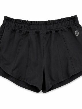 Free People High Press Black Sweat Shorts Women L Athletic Gym Activewear NWOT